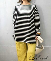 Sheson | Sheson(シーズン)ボーダーオーバールーズロングTee(Tシャツ/カットソー)