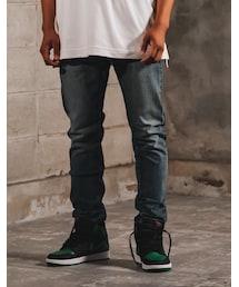 RE:LORE | 14.5oz Slim-fit Tapered Hyper Stretch Denim Jeans Mid Blue 19S-201(デニムパンツ)