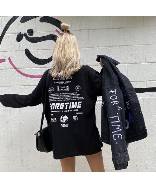 no brand(ノーブランド)の「カットTOPS「FORTIME」 #6003(Tシャツ/カットソー・レディース・その他)」の2枚目の写真