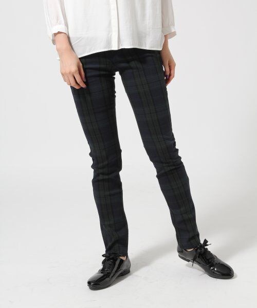GLOBAL WORK（グローバルワーク）の「ガラスリムパンツ１４ＦＷ（パンツ・レディース・千鳥01/ブラック×ネイビーギンガム87/ブラックウォッチ88・Ｓ/Ｍ/Ｌ/ＸＬ）」の3枚目の写真