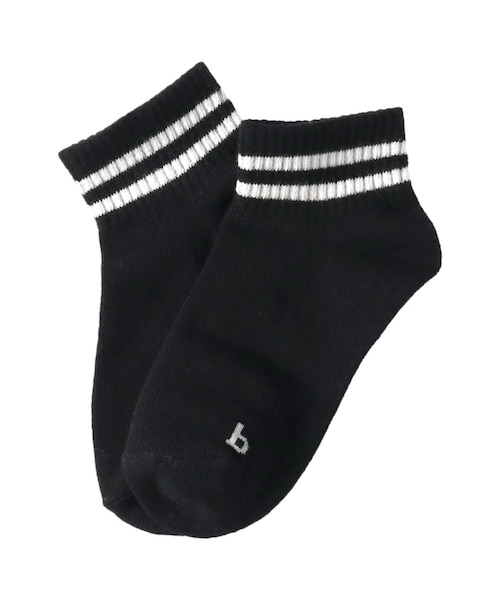 BRANSHES（ブランシェス）の「ラインソックス（ソックス/靴下・キッズ・オフホワイト/レッド/ブラック・9cm～21cm）」の2枚目の写真