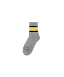 LIFUL MINIMAL GARMENTS. | STRIPE CREW SOCKS heather gray(アクセサリー)