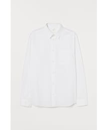 H&M | H&M - レギュラーフィット リネンブレンドシャツ - ホワイト(シャツ/ブラウス)