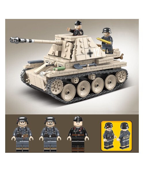 No Brand ノーブランド の レゴ互換 ドイツ軍 戦車 小型 装甲車 ミニフィグ 武器 第二次世界大戦 Ww2 ライトタンク 戦争 兵士 兵隊 軍隊 Lego風 その他 Wear