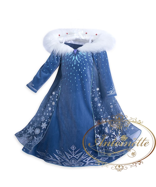 No Brand ノーブランド の クリスマス ウィンター こども コスプレ アナ雪 エルサ かわいい マント ファー ワンピース Wear No Brand ノーブランド の クリスマス ウィンター こども コスプレ アナ雪 エルサ かわいい マント ファー ワンピース Wear