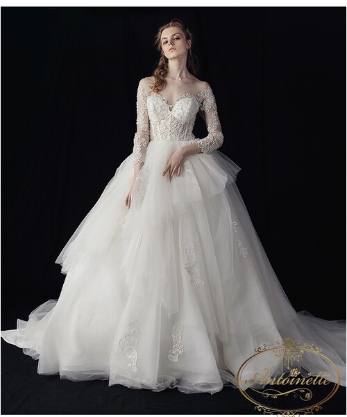 no brand（ノーブランド）の「ladies wedding dress white long A-line 