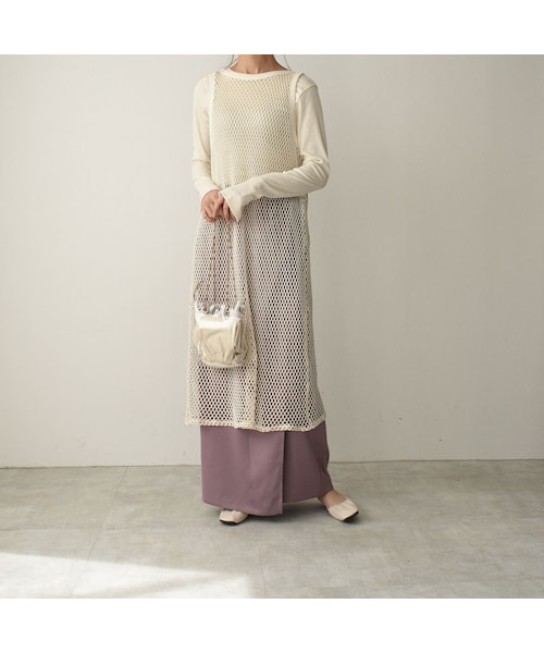 Lavish Gate（ラヴィッシュゲート）の「onepiece-04015　日本製　メッシュネット　2way エプロンワンピース　エクリュ（ワンピース・レディース・その他）」の10枚目の写真