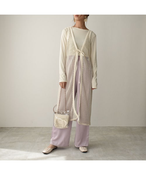 Lavish Gate（ラヴィッシュゲート）の「onepiece-04015　日本製　メッシュネット　2way エプロンワンピース　エクリュ（ワンピース・レディース・その他）」の9枚目の写真