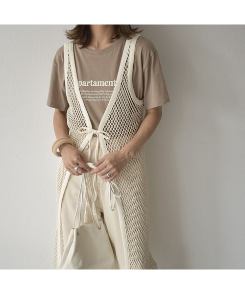 Lavish Gate（ラヴィッシュゲート）の「onepiece-04015　日本製　メッシュネット　2way エプロンワンピース　エクリュ（ワンピース・レディース・その他）」の11枚目の写真