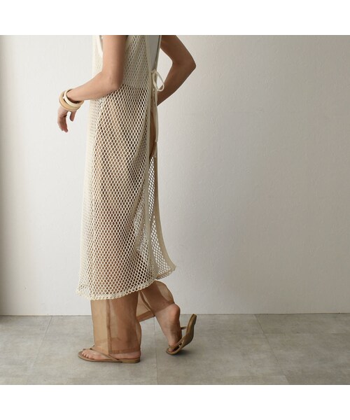 Lavish Gate（ラヴィッシュゲート）の「onepiece-04015　日本製　メッシュネット　2way エプロンワンピース　エクリュ（ワンピース・レディース・その他）」の7枚目の写真
