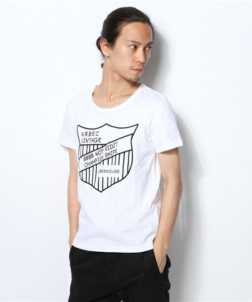 NOT RIGID(ノットリジット)の「NOT RIGID/N.R.B.C Tee(Tシャツ/カットソー・メンズ・ホワイト/ブラック/ネイビー・MEDIUM/LARGE)」の2枚目の写真