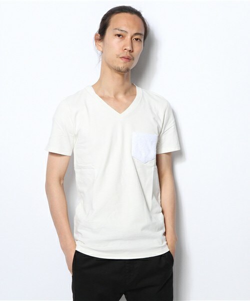 NOT RIGID（ノットリジット）の「NOT RIGID/Plain Poket Tee（Tシャツ/カットソー・メンズ・ホワイト/ホワイト系その他/ブラック/ブラック系その他/ブルー/ブルー系その他・MEDIUM/LARGE）」の2枚目の写真