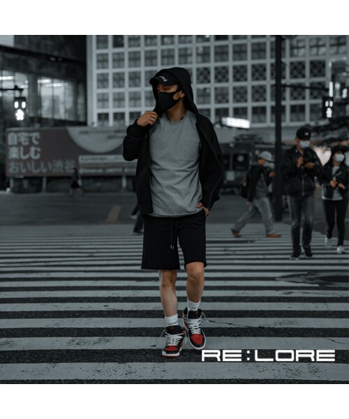 RE:LORE（リロア）の「Boxy Cut Off Sweat Short Pants Black　19S-218（その他パンツ・メンズ・その他）」の2枚目の写真