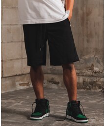 RE:LORE | Boxy Cut Off Sweat Short Pants Black　19S-218(その他パンツ)