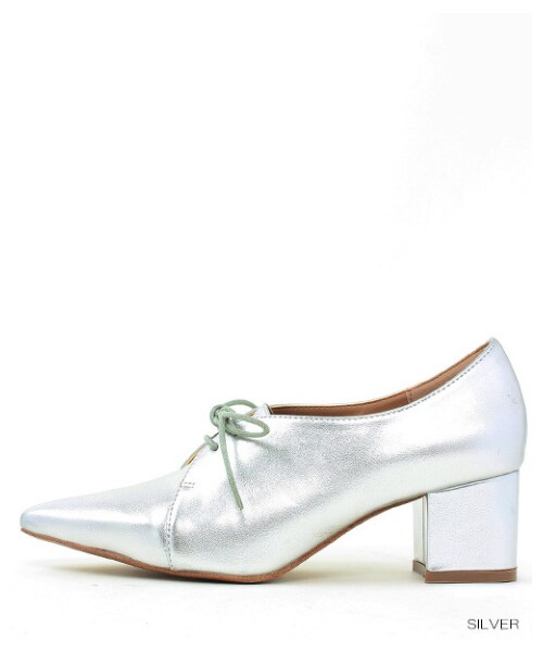 RANDA（ランダ）の「ポインテッドトゥレースアップシューズ/PS3587（オックスフォード・レディース・ブラック/シルバー/ベージュ・SS/S/M/L/LL）」の3枚目の写真