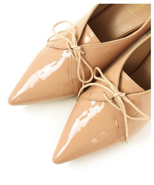 RANDA（ランダ）の「ポインテッドトゥレースアップシューズ/PS3587（オックスフォード・レディース・ブラック/シルバー/ベージュ・SS/S/M/L/LL）」の5枚目の写真