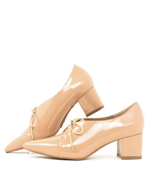 RANDA（ランダ）の「ポインテッドトゥレースアップシューズ/PS3587（オックスフォード・レディース・ブラック/シルバー/ベージュ・SS/S/M/L/LL）」の8枚目の写真