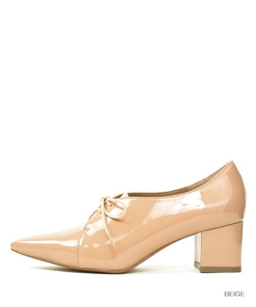 RANDA（ランダ）の「ポインテッドトゥレースアップシューズ/PS3587（オックスフォード・レディース・ブラック/シルバー/ベージュ・SS/S/M/L/LL）」の2枚目の写真