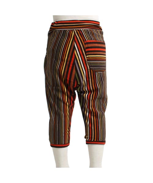 One deux boo(ワンドゥーブー)の「八分丈パンツ(ストライプニット)(パンツ・キッズ・ブラウン・XS(80~90cm)/S(100~110cm)/M(120~130cm)/L(140~150cm))」の4枚目の写真