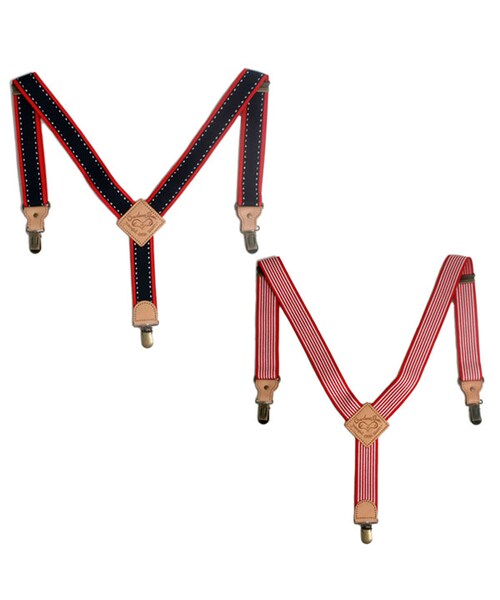 One deux boo（ワンドゥーブー）の「サスペンダー（ファッション雑貨・キッズ・ブラック/レッド・Free Size）」の3枚目の写真