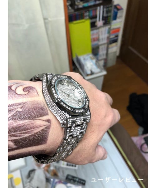 no brand（ノーブランド）の「メンズ ダイヤモンド腕時計 ヒップホップ 