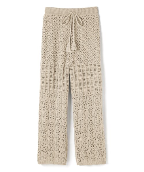 GRL（グレイル）の「透かし編みニットパンツ（その他パンツ・レディース・カーキ/ベージュ・M）」の2枚目の写真