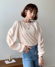 DHOLIC | ギャザースリーブブラウス(シャツ/ブラウス)