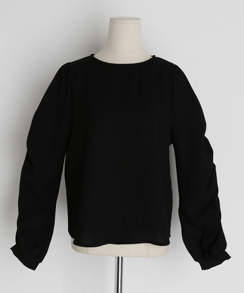 DHOLIC（ディーホリック）の「ギャザースリーブブラウス（シャツ/ブラウス・レディース・ベージュ/ホワイト/ブラック・FREE）」の3枚目の写真