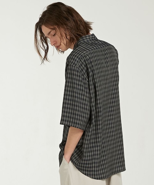 LIDNM（リドム）の「RIOPELE CHECK SHIRT（シャツ/ブラウス・メンズ・ブルー系・MEDIUM/LARGE）」の3枚目の写真