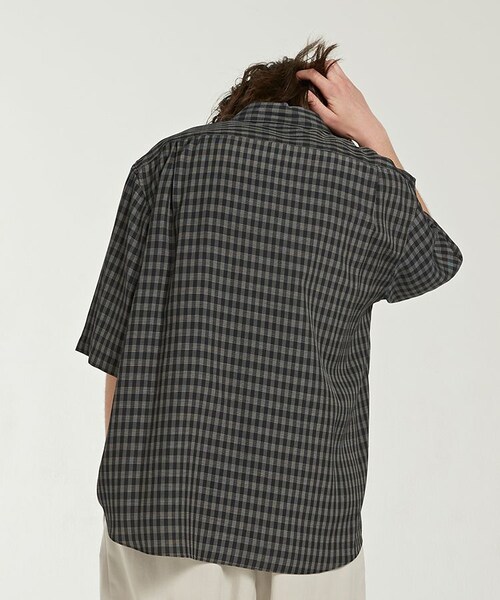 LIDNM（リドム）の「RIOPELE CHECK SHIRT（シャツ/ブラウス・メンズ・ブルー系・MEDIUM/LARGE）」の4枚目の写真