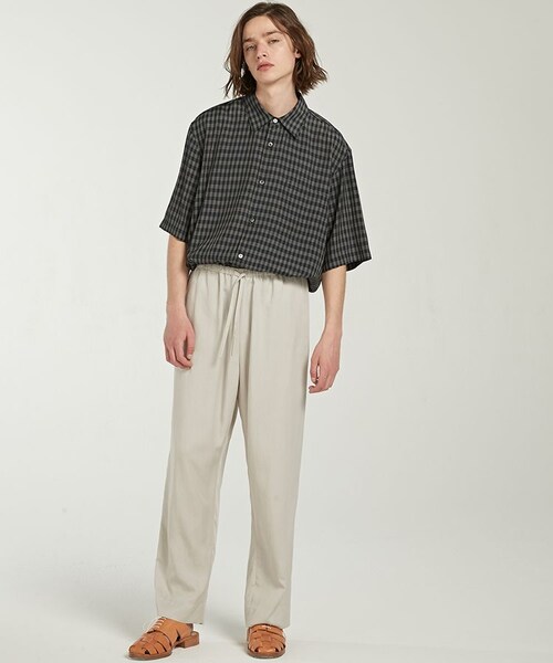 LIDNM（リドム）の「RIOPELE CHECK SHIRT（シャツ/ブラウス・メンズ・ブルー系・MEDIUM/LARGE）」の6枚目の写真