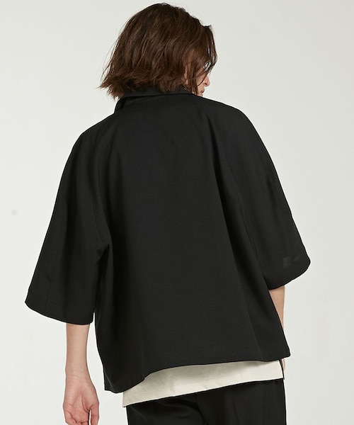 LIDNM(リドム)の「HALF SLEEVE ZIP UP(シャツ/ブラウス・メンズ・ブラック系・MEDIUM/LARGE)」の3枚目の写真