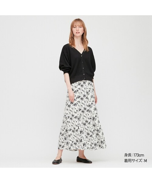 UNIQLO（ユニクロ）の「ワッフルカーディガン（長袖）（カーディガン/ボレロ・レディース・GRAY 03/BLUE 67/PURPLE 71/YELLOW 41/BLACK 09/OFF WHITE 01・L/XS/S/XL/XXL/M/3XL）」の3枚目の写真