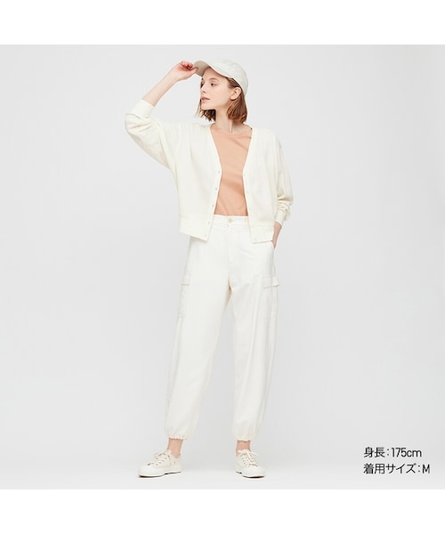 UNIQLO（ユニクロ）の「ワッフルカーディガン（長袖）（カーディガン/ボレロ・レディース・GRAY 03/BLUE 67/PURPLE 71/YELLOW 41/BLACK 09/OFF WHITE 01・L/XS/S/XL/XXL/M/3XL）」の2枚目の写真