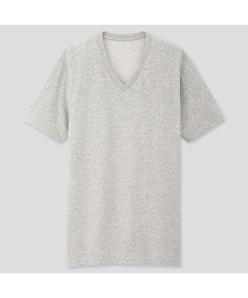 UNIQLO（ユニクロ）の「ドライカラーVネックT（半袖）（Tシャツ/カットソー・メンズ・WHITE 00/GRAY 03/NAVY 69/BLACK 09/DARK GRAY 08・XL/M/S/L/4XL/XXL/3XL）」の3枚目の写真