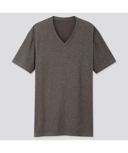 UNIQLO（ユニクロ）の「ドライカラーVネックT（半袖）（Tシャツ/カットソー・メンズ・WHITE 00/GRAY 03/NAVY 69/BLACK 09/DARK GRAY 08・XL/M/S/L/4XL/XXL/3XL）」の4枚目の写真