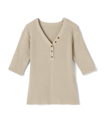 GRL | ヘンリーネックVリブニットトップス(ニット/セーター)