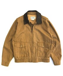 90s L.L.Bean / Leather Collar Work Jacket  / Brown / Used