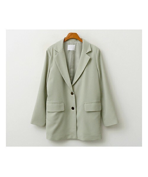 fd style（エフディ スタイル）の「肩パッドスタンダードツーボタンテーラードジャケット（テーラードジャケット・レディース・퍼플/그린/블랙・F(44-66)）」の3枚目の写真