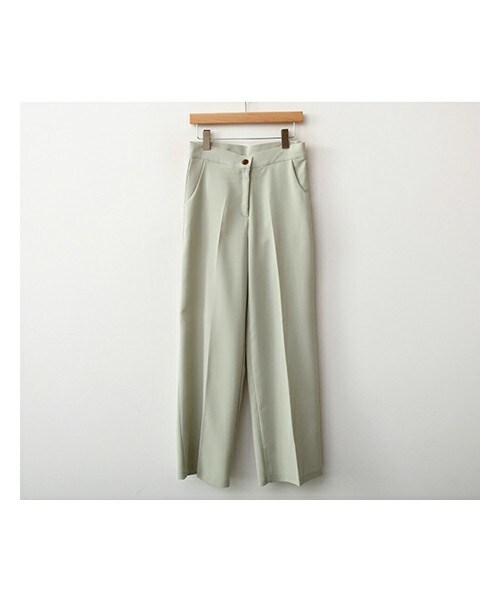 fd style（エフディ スタイル）の「センタープレスロングワイドパンツ（スラックス・レディース・퍼플/그린/블랙・S/M）」の3枚目の写真