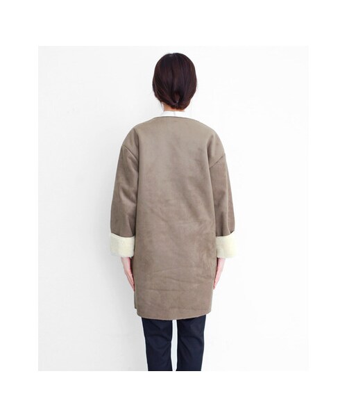 KBF（ケイビーエフ）の「フェイクムートンコート（ジャケット/アウター・レディース・GRAYGE/CAMEL/BROWN・one）」の16枚目の写真