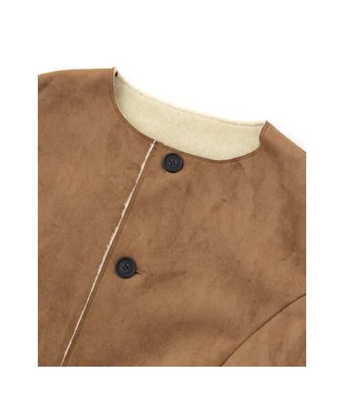 KBF（ケイビーエフ）の「フェイクムートンコート（ジャケット/アウター・レディース・GRAYGE/CAMEL/BROWN・one）」の17枚目の写真