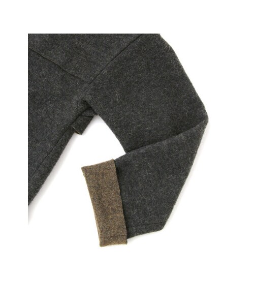 KBF（ケイビーエフ）の「ダブルフェイスフード付きコート（ジャケット/アウター・レディース・MOCHA/CHARCOAL・one）」の16枚目の写真