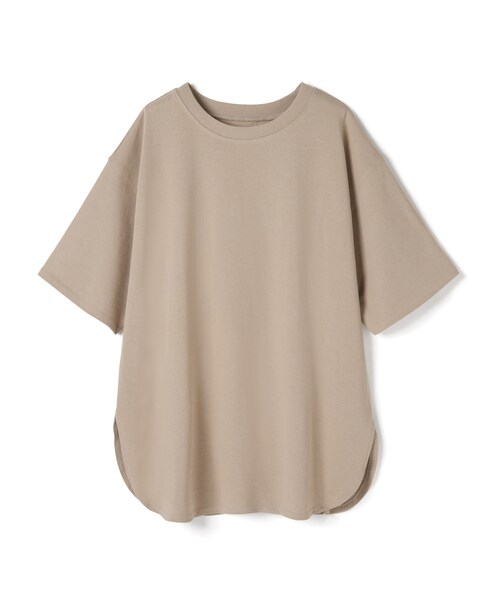 GRL（グレイル）の「USコットンオーバーサイズサイドスリットTシャツ（Tシャツ/カットソー・レディース・ブラック/ベージュ/オフホワイト/モカ/オレンジ・F）」の4枚目の写真