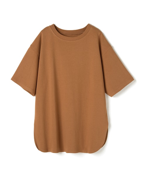 GRL（グレイル）の「USコットンオーバーサイズサイドスリットTシャツ（Tシャツ/カットソー・レディース・ブラック/ベージュ/オフホワイト/モカ/オレンジ・F）」の5枚目の写真