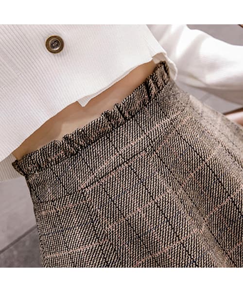 no brand（ノーブランド）の「グレンチェックスカート レディース