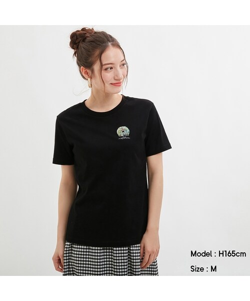 GU(ジーユー)の「グラフィックT(半袖)QUEEN6(半袖・レディース・09BLACK・XS)」の1枚目の写真