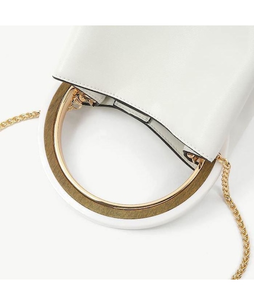 no brand（ノーブランド）の「ラウンドリング ハンド バケット バッグ・ホワイト（ハンドバッグ・レディース・その他）」の7枚目の写真