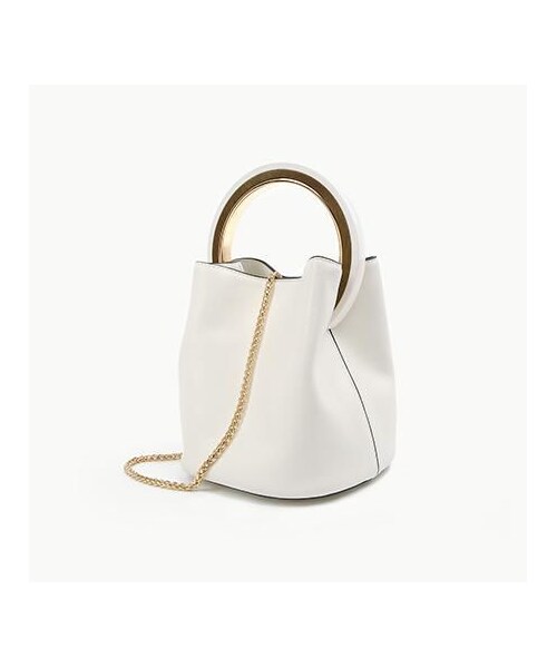no brand（ノーブランド）の「ラウンドリング ハンド バケット バッグ・ホワイト（ハンドバッグ・レディース・その他）」の5枚目の写真