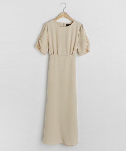 DHOLIC(ディーホリック)の「ギャザーパフワンピース(ワンピース・レディース・ベージュ/グリーン/その他・FREE)」の1枚目の写真